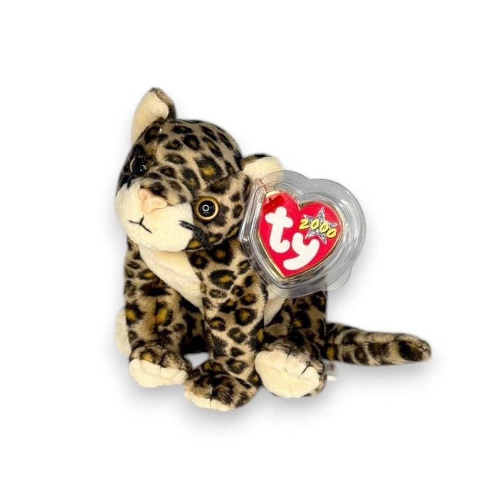Sneaky the Leopard | Spotted Safari Scout | Mint Heart Tag TY Beanie Baby